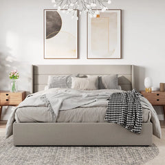 Side view of minimalist cot design – master bedroom bed design + new bed design + upholstered frame