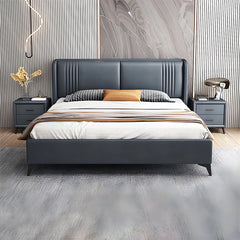  LED headboard lights with vertical stitch + modern bed design, Essence Queen bed