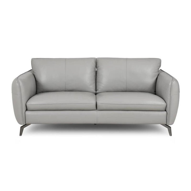  Tapered black metal legs on designer couch – latest sofa design & pure leather sofa, 3 seater