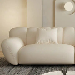 Scandinavian style contemporary sofa design cream fabric couch 4 seater