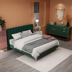 Gold metal leg photo showcasing bed and cot features and bed online visual