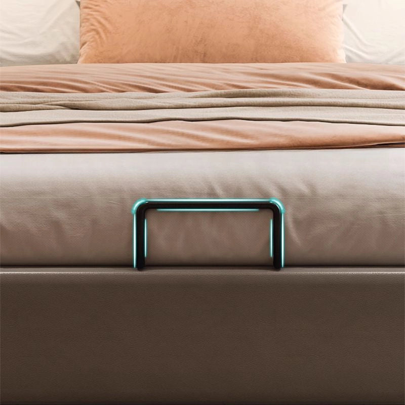 Fully padded frame edges for safety and elegance, hydraulic bed, modern style bed design

