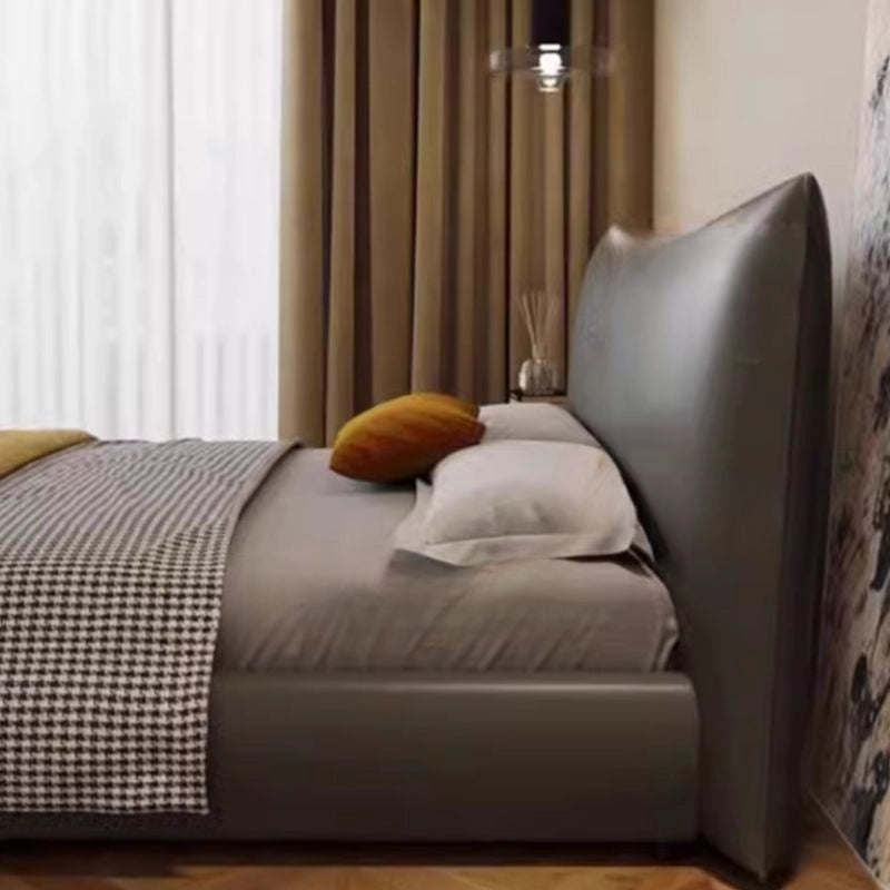 Minimal base detail with low profile – modern style bed design, cot design – black finish