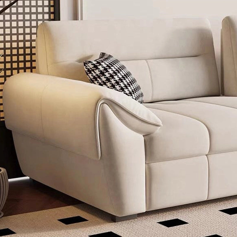 Mid-height tufted backrest image showing sofa come bed & geometric styling