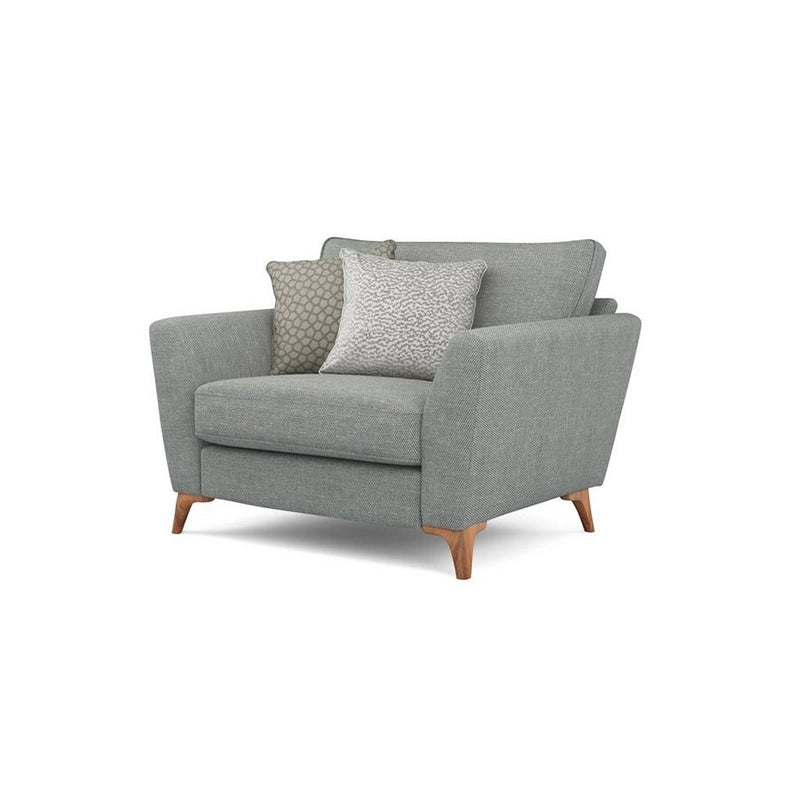 Flared armrest couch with stylish sofa design and 1 seater couch, metal-leg base