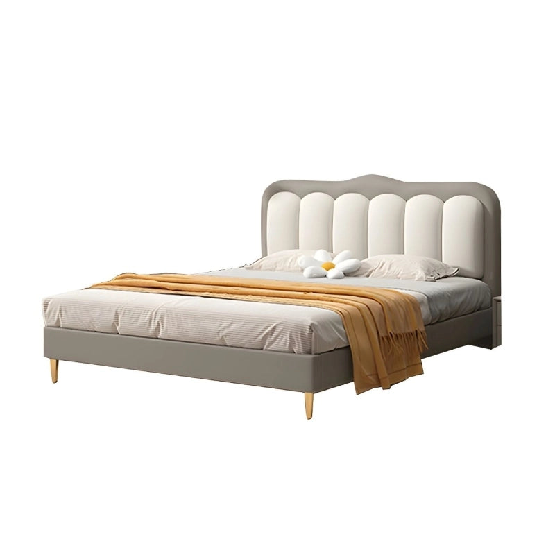 Dreamy decor with star wall art, bacchon ka bed, queen size kids bed, white-grey combo