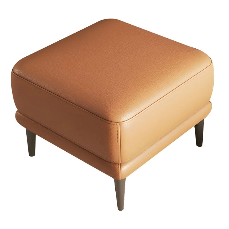 The clean seams and piped edging reflect a designer’s touch, while the firm cushion provides reliable comfort.