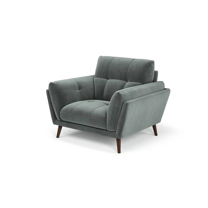 Wooden leg frame picture – living room sofa set, 1 seater sofa