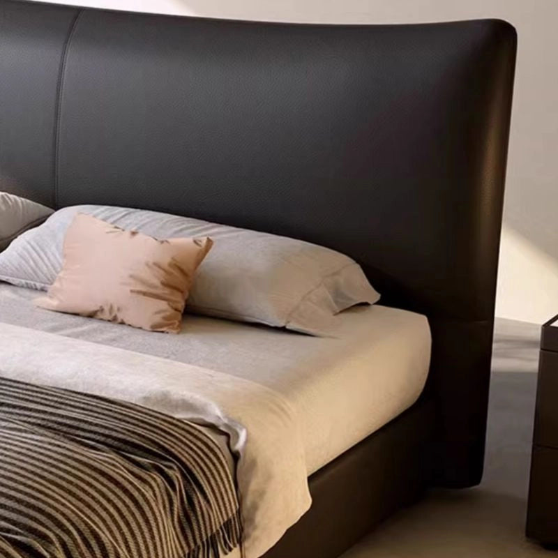 Close-up of stitched headboard panel – modern bed design, master bedroom bed design – upholstered