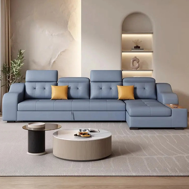 Pull-out mattress extended—sofa cum bed design, sofacumbed, full-length sleeping layout