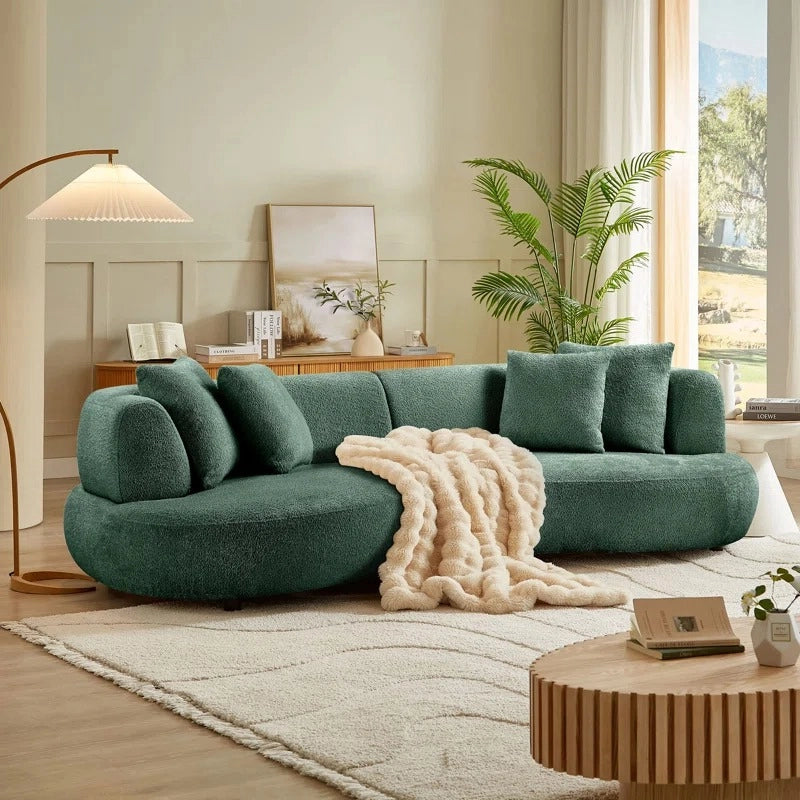 Crafted with a focus on contemporary organic design, this 3 seater couch brings together elegance and ergonomic comfort.