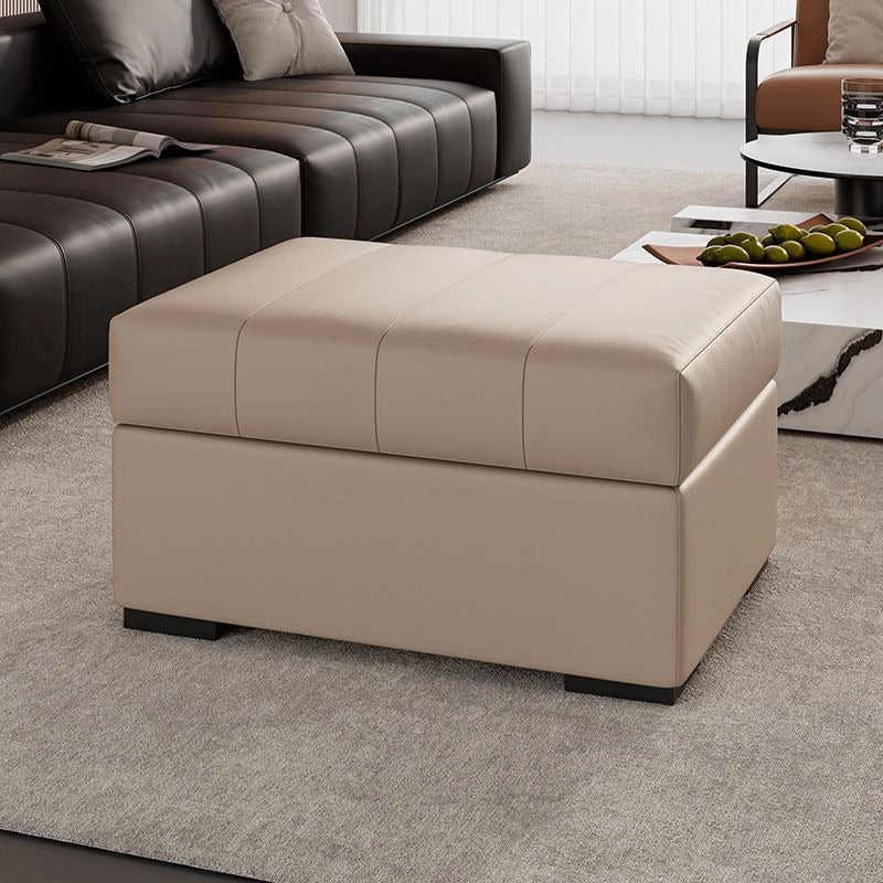 Soft ivory storage ottoman pic with living room ottoman, footstools and ottomans, hinged lid