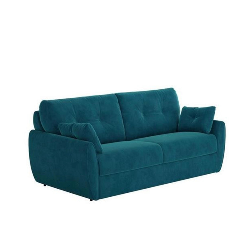  Contrast pillow pic showing plush finish and modern sofa cum bed design theme
