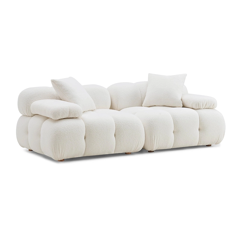 White modular sofa on a white background