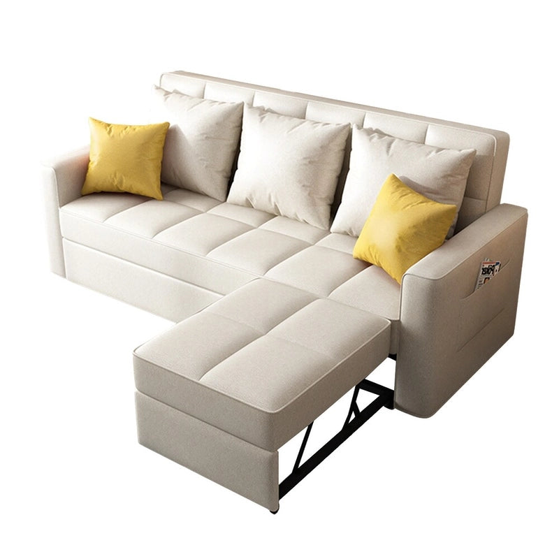 This modern convertible couch blends structure with comfort in a versatile 3-seater format.
