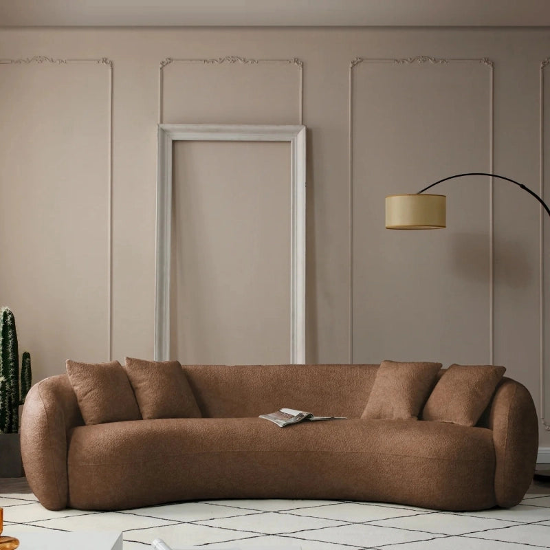 This handcrafted 3 seater settee blends sculptural elegance with ergonomic design.