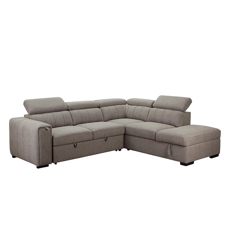 As a custom-tailored sofacumbed, it functions both as a plush 5-seater couch and a queen-size bed, thanks to its manual pull-out base. 