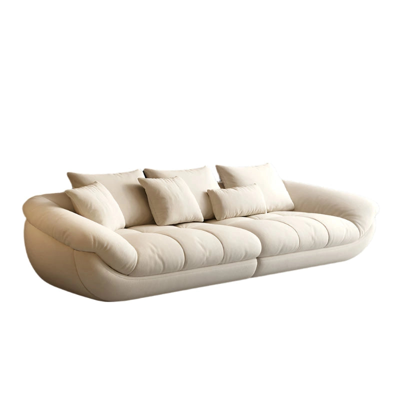  Rounded arm designer sofa set in luxury furniture store bangalore, 3 seater sofa