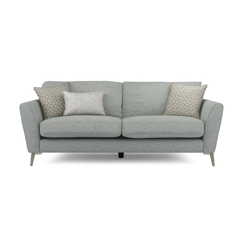  Flared armrest couch with stylish sofa design and 3 seater couch, metal-leg base