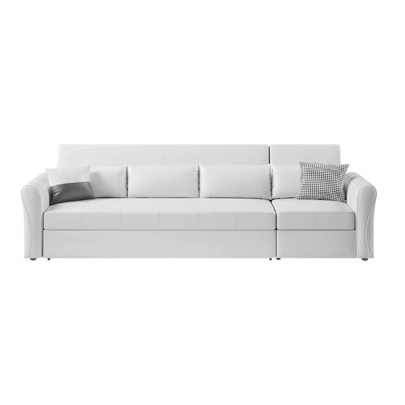 The built-in USB charging port, tufted box-stitched seat, and hidden legs enhance its sleek, compact look—ideal for studio apartments, Airbnb setups, or guest bedrooms