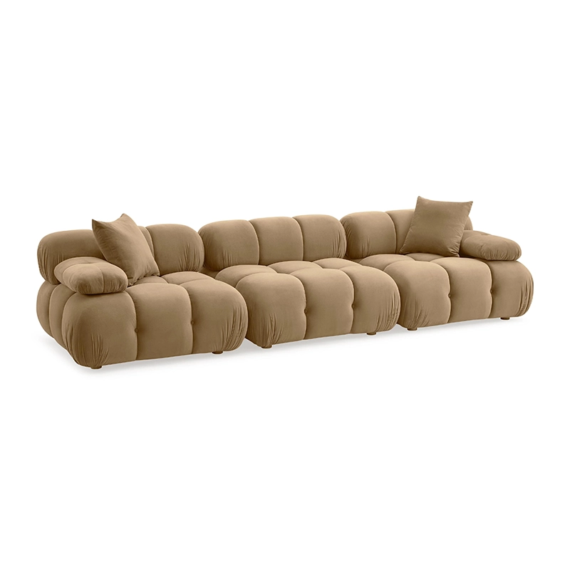 Cloud-like plush visual with soft surfaces – luxury furniture store bangalore + stylish sofa design + beige