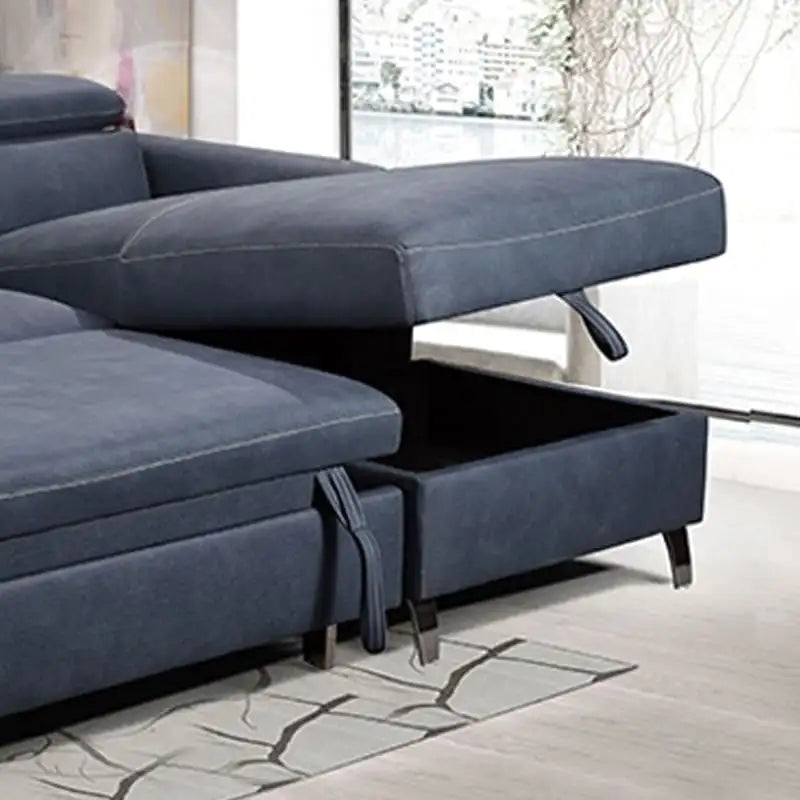 adjustable headrest pull-out sofa bed – l shape sofa cum bed, sofa bed design