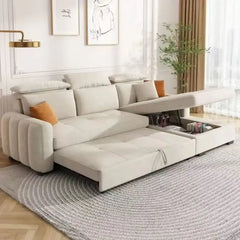 Adjustable headrests shown with convertible sofa bed design and sleeper sofa style