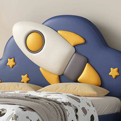 3D rocket design on navy kids bed bacchon ka bed children’s bedroom furniture