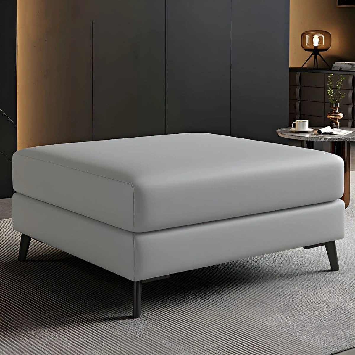 Its medium-firm cushion and rounded edges offer everyday comfort while maintaining a sleek aesthetic.