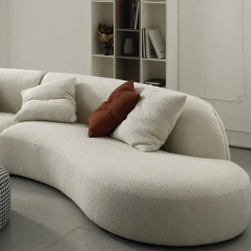 Orbit S-shaped couch front view – premium sofa, living room sofa set