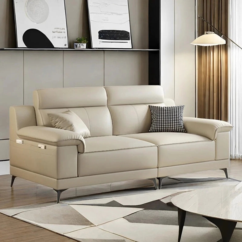  Matching ottoman with clean lines, fabric couch, set sofa design